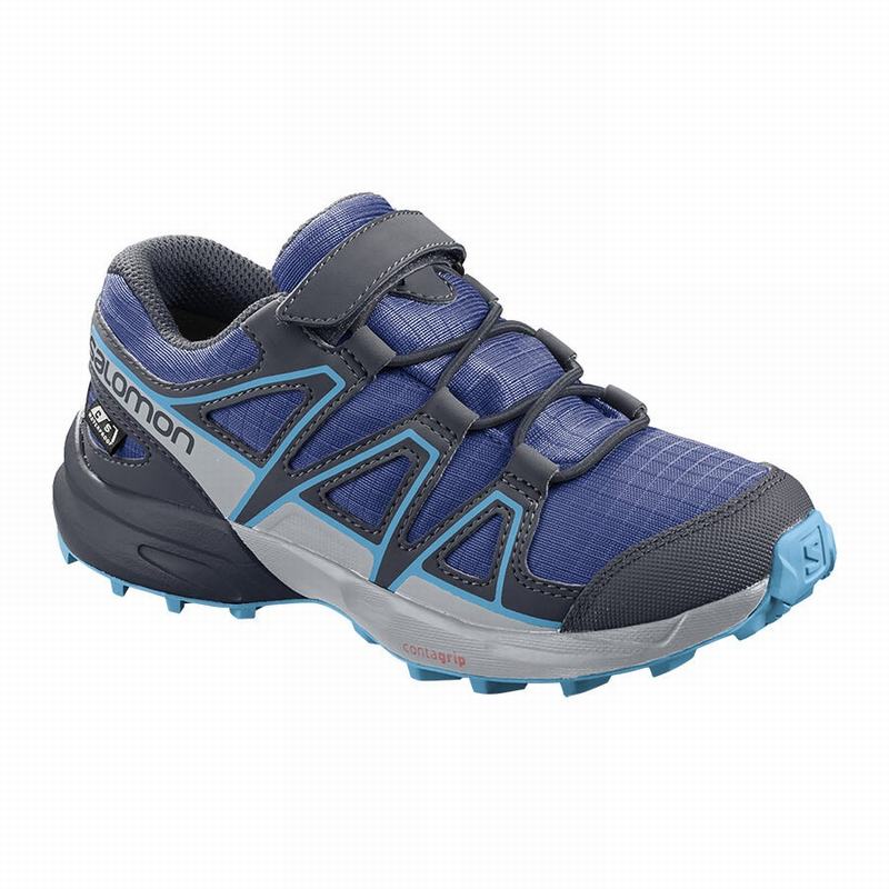 Chaussures De Trail Running Salomon Enfant Bleu Marine / Bleu - Salomon SPEEDCROSS CLIMASALOMON™ WAT